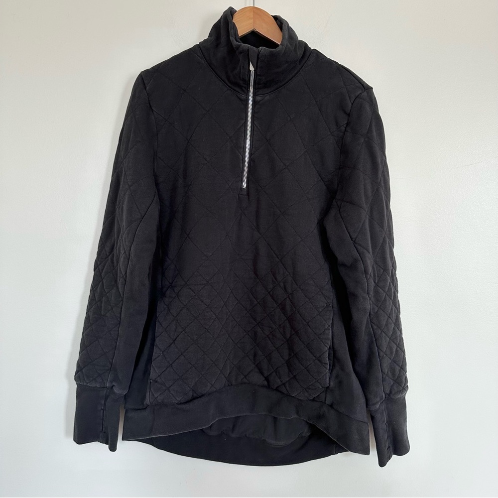 lululemon athletica Black Quilted Sweatshirt